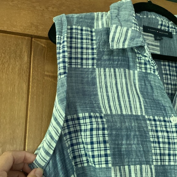 Women’s Tommy Hilfiger 100% Cotton Patchwork dress size 14 - Picture 6 of 8